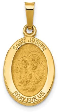 14k Yellow Gold St. Joseph Medal Pendant (18X11MM)