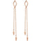 Geometric Chain Earrings, 14k Rose Gold