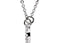 30-Stone Diamond Horizontal Rectangle 14k White Gold Pendant Necklace, 16" ( 0.16 Cttw)