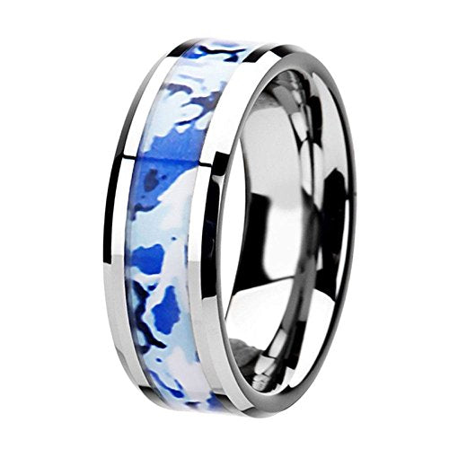 Arctic Camo 8mm Comfort-Fit Tungsten Band