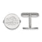 Rhodium-Plated Sterling Silver, Longwood University Round Cuff Links, 15MM