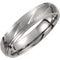 Titanium Satin Polished Ridged 5mm Band, Size 6