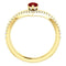 Chatham Created Ruby Pear and Diamond Chevron 14k Yellow Gold Ring (. 16 Ctw, G-H Color, I1 Clarity)