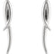 Freeform Drop Earrings, Rhodium-Plated 14k White Gold