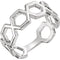 Geometric Hexagon Ring, Sterling Silver