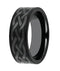 Men's Black Ceramic Celtic Knot 8mm Comfort-Fit Band