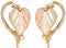 Diamond-Cut Split Leaf Earrings, 10k Gold Trim, 12k Green and Rose Gold Black Hills Gold Motif