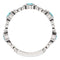 Platinum Blue Zircon and Diamond Vintage-Style Ring, Size 7.5