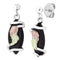 Marquise Onyx Earrings, Sterling Silver, 12k Green and Rose Gold Black Hills Gold Motif