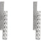 Beaded Bar Earring, Rhodium-Plated 14k White Gold