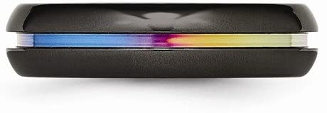 Black Titanium Rainbow Anodized 6mm Comfort-Fit Band, Size 6.5