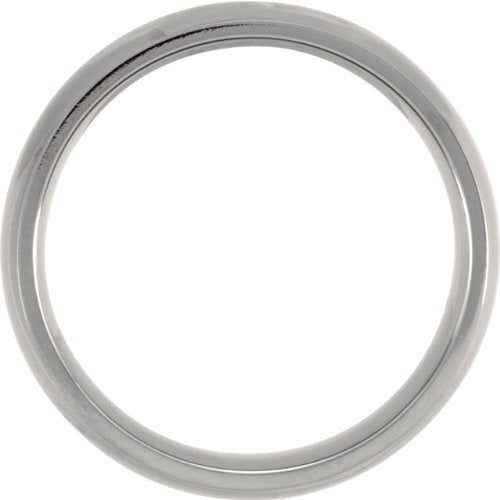 Titanium 8mm Domed Comfort Fit Band, Size 10.5
