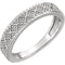 Platinum Beaded Design 4.4mm Stacking Band