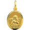 14k Yellow Gold Angel Cherub Pendant (14x12 MM)