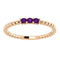 Amethyst Beaded Ring, 14k Rose Gold, Size 8