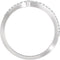 Diamond Negative Space Ring, 14k White Gold, (1/2 Ctw, Color H+, Clarity I1), Size 7