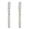 Platinum Hoop Earrings, Inside-Outside Diamond (1 Ctw, Color H+, Clarity SI)