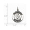 Sterling Silver Antiqued St. Christopher Medal (22X16MM)