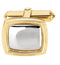 18k Yellow Gold, Platinum Rectangle Cuff Link (Single Cuff Link) 14x16MM