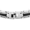 Men's Cubic Zirconia with Black Ion Plated, Link Bracelet, Stainless Steel, 8.5"