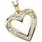 14k Gold Heart Pendant (GH Color, I1 Clarity, 1/4 Cttw)