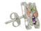 Peridot and Amethyst Butterfly Earrings, Sterling Silver, 12k Rose and Green Gold Black Hills Gold Motif