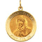 14k Yellow Gold Round Mother Teresa Medal (18 MM)