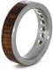 The Men's Jewelry Store (Unisex Jewelry) Diamond, Honduran Rosewood 5mm Brushed Titanium Comfort-Fit Wedding Band, Size 12.75