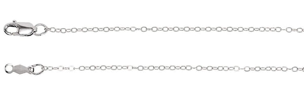 1.2mm Sterling Silver Cable Chain, 16"