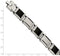 Men's Brushed Stainless Steel 13mm Black Carbon Fiber Inlay Bracelet, 8.75 Inches