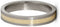 14k Yellow Gold Inlay 4mm Comfort-Fit Satin Titanium Wedding Band, Size 12