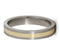 14k Yellow Gold Inlay 4mm Comfort-Fit Satin Titanium Wedding Band