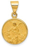 18k Yellow Gold Guardian Angel Medal Pendant (23X13MM)