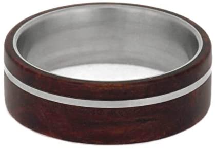 Ruby Redwood 8mm Matte Titanium Comfort-Fit Wedding Ring