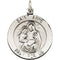 Rhodium Plated Sterling Silver St. Anne Medal (18.25 MM)