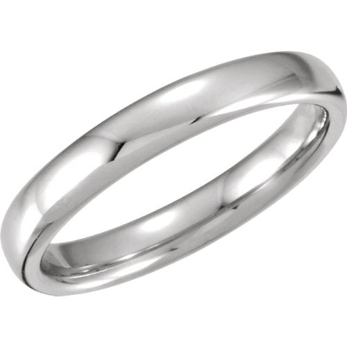 5.5mm 14k White Gold Euro-Style Light Comfort-Fit Wedding Band, Size 11