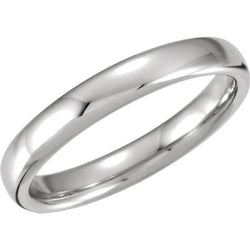 4.5mm 14k White Gold Euro-Style Light Comfort-Fit Wedding Band, Size 6