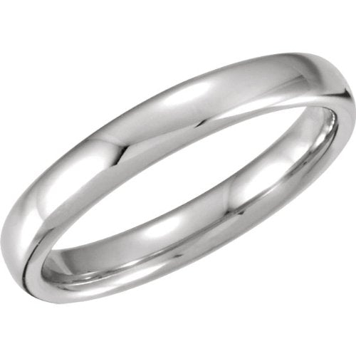3.5mm 14k White Gold Euro-Style Light Comfort-Fit Band Sizes 4 to 14
