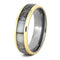 Deer Antler, 14k Yellow Gold 7mm Titanium Comfort-Fit Ring