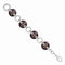 Rain Collection Black Titanium 21mm and Sterling Silver Anodized Copper Color Link Bracelet, 8"