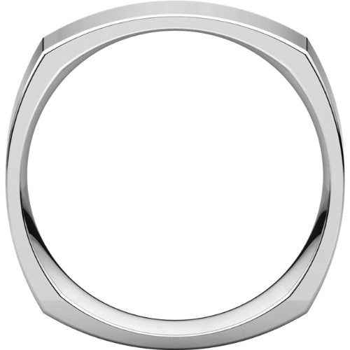 6mm Titanium Square Comfort Fit Band, Size 4.5