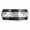 Edward Mirell Black Titanium and Sterling Silver Inlay Scroll 10mm Wedding Band