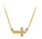 Sideways Cross Necklace, 10k Yellow Gold, 12k Green and Rose gold Black Hills Gold Motif