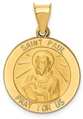 14k Yellow Gold St. Paul Medal Pendant (21X19MM)