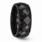 Edward Mirell Black Titanium Faceted 9mm Wedding Band