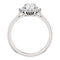 Oval Cubic Zirconia and Diamond Halo 14k White Gold Ring (.35 Cttw, GH Color, SI2-SI3 Clarity)