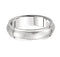 Satin Brushed Dome Comfort Fit 14k White Gold Band 5mm