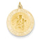 14k Yellow Gold Our Lady Of Mt. Carmel Medal Charm (25X18MM)