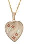 Heart Locket with Roses Pendant Necklace, 10k Yellow Gold, 12k Green and Rose Gold Black Hills Gold Motif, 18"