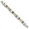 Men's Polished Stainless Steel 11mm Yellow IP-Plated Cable with CZ Bracelet, 8.5"